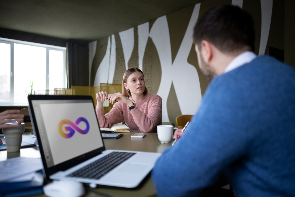 Happy client consulting